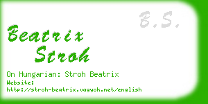 beatrix stroh business card